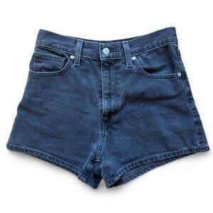 Levi's Faded Black High Waisted Mom Shorts